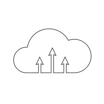 Set internet cloud icons Illustrazione stock
