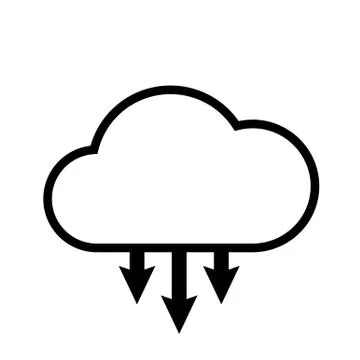 Set internet cloud icons Illustrazione stock