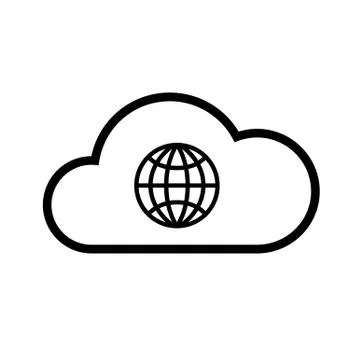 Set internet cloud icons Illustrazione stock