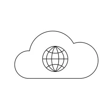Set internet cloud icons Illustrazione stock