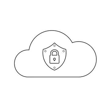 Set internet cloud icons Illustrazione stock