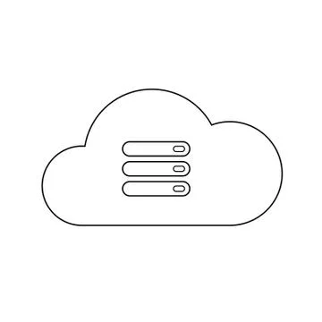 Set internet cloud icons Illustrazione stock