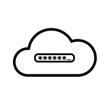 Set internet cloud icons Illustrazione stock