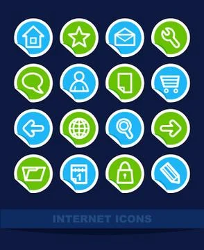 Set Internet icons Stock Illustration