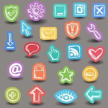 Set of internet web icons Stock-Illustration