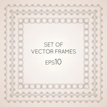 Set intricate vector frames Illustrazione stock
