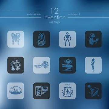 Set of invention icons Stock Illustration