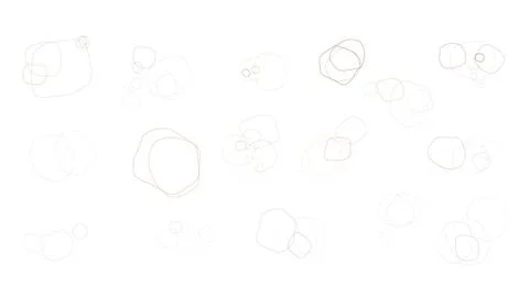 Set of irregular organic shapeles linear elements. Topografy uneven circles and Stock Illustration