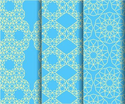 Set of Islamic seamless patterns. Stock Illustration