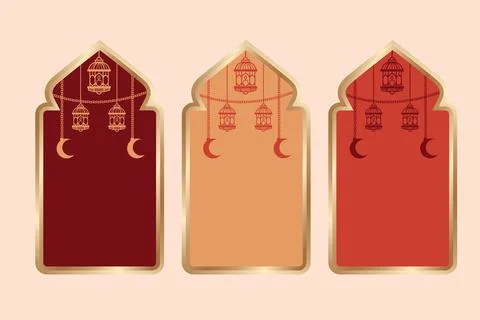 Set of Islamic window. Vector illustration 스톡 일러스트