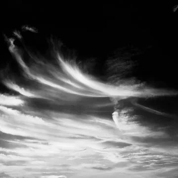Set of isolated clouds over black background. Design elements. White isolat.. Fotos Stock