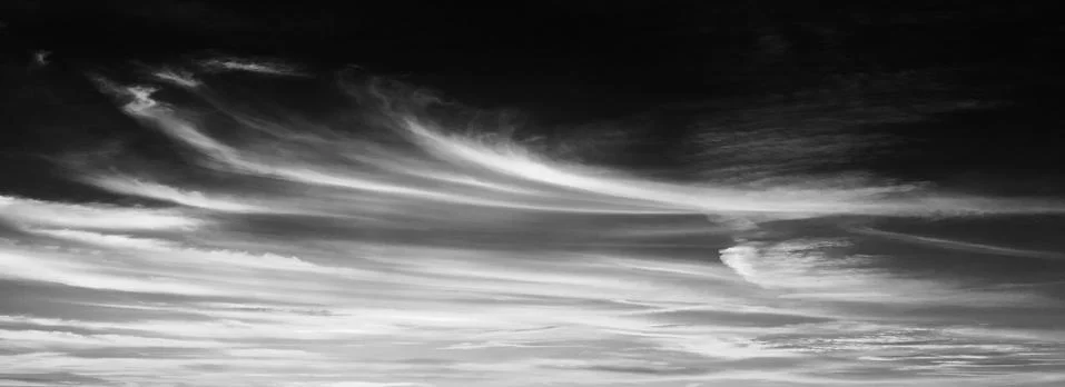 Set of isolated clouds over black background. Design elements. White isolat.. Fotos Stock