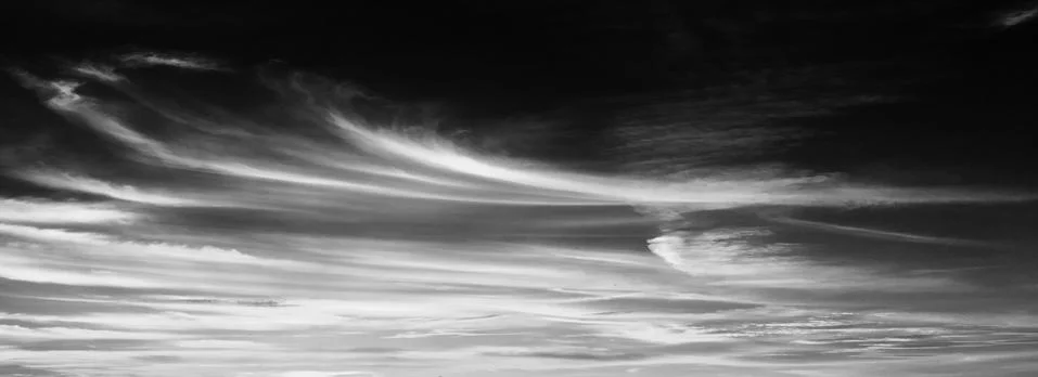 Set of isolated clouds over black background. Design elements. White isolat.. Fotos Stock