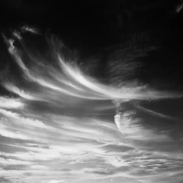 Set of isolated clouds over black background. Design elements. White isolat.. Fotos Stock