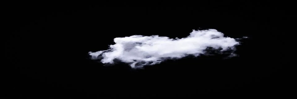 Set of isolated clouds over black background. Design elements. White isolated Fotos Stock