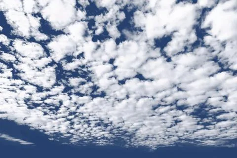 Set of isolated clouds over black. Stock Photos
