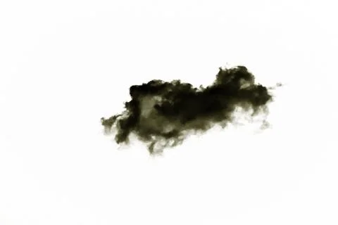 Set of isolated clouds over white background. Design elements. Black isolated Fotos Stock