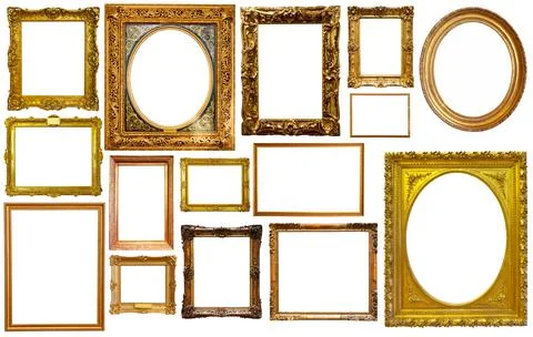 Set of isolated frames 스톡 사진