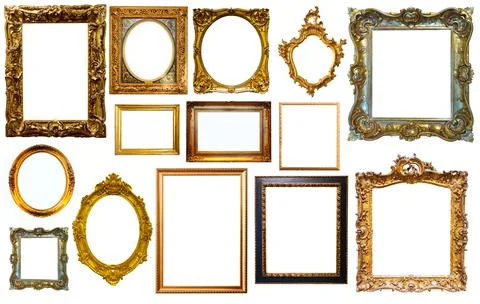 Set of isolated frames Stock Photos