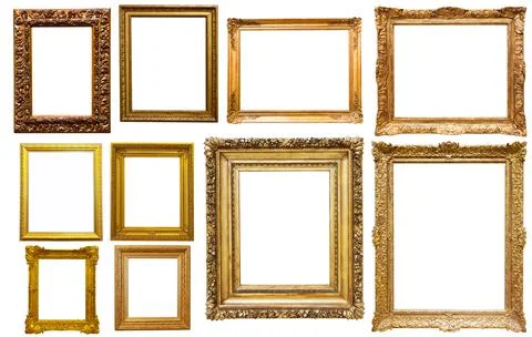Set of isolated frames Stock Photos