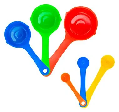 Set Of Isolated Measuring Spoons Foto stock