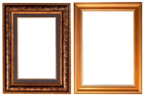 Set of isolated picture frames gallery Stock Photos