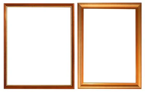 Set of isolated picture frames gallery Foto stock