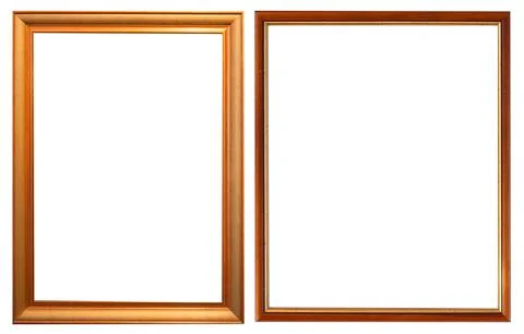 Set of isolated picture frames gallery exhibition interior Foto stock