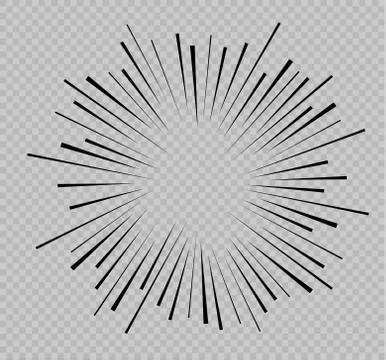 Set of isolated speed lines. The effect of movement to your design. Black lines Stock Illustration