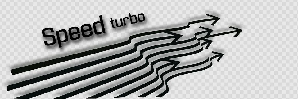 Set of isolated speed lines. Stock Illustration