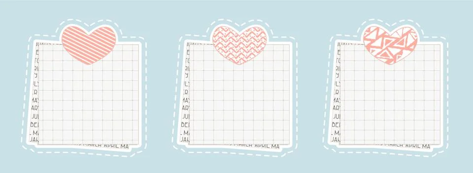 Set of isolated square mockup papers with dots, pieces of newspaper on bottom Stock Illustration