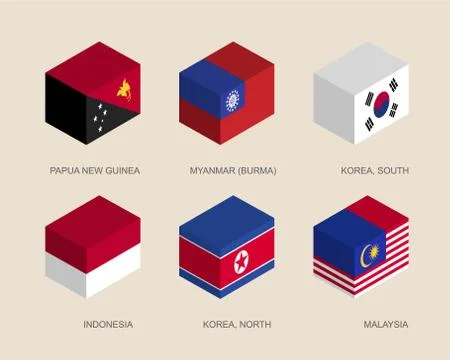 Set of isometric 3d boxes Stockillustratie