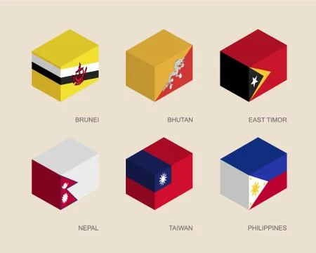 Set of isometric 3d boxes Stock-Illustration