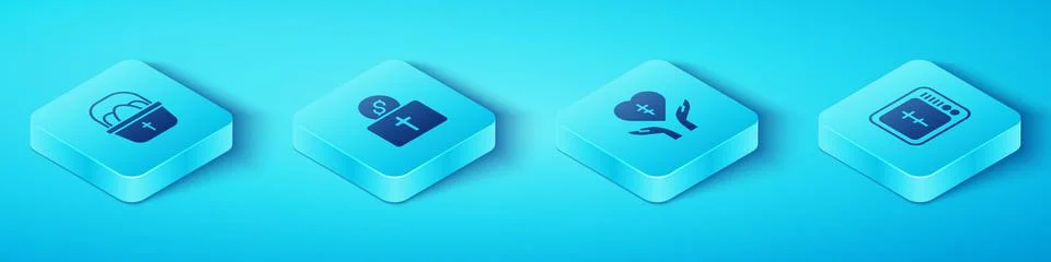 Set Isometric Basket with easter eggs, Donation for church, Online pastor pre Stock Illustration