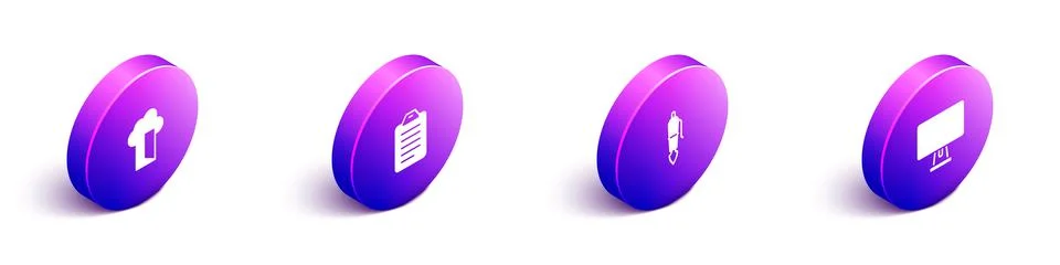 Set Isometric Cloud database, To do list or planning, Fountain pen nib and Stock Illustration