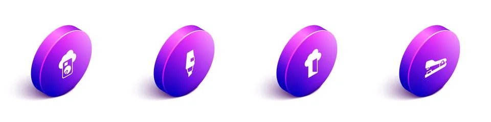 Set Isometric Cloud database, Marker pen, and Stapler icon. Vector Stock Illustration