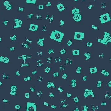 Set Isometric cube file, , 3D printer wrench spanner and Printing house industry Stock Illustration