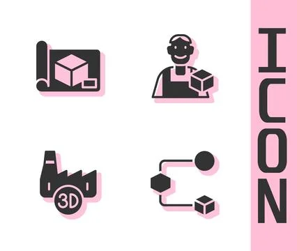 Set Isometric cube, Graphing paper for engineering, Printing house industry.. 库存插图