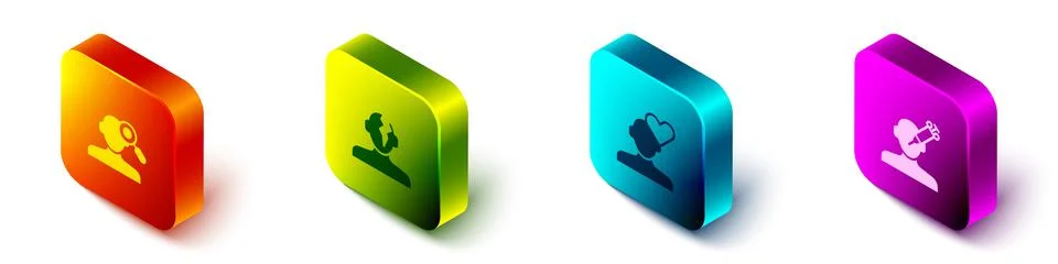Set Isometric Finding a problem in psychology, Solution, Broken heart or divorce イラスト素材