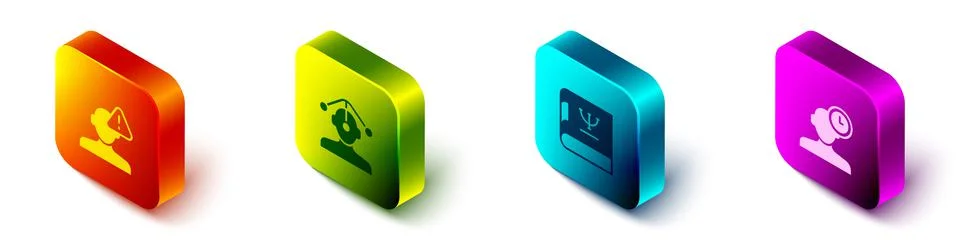 Set Isometric Finding a problem in psychology, Hypnosis, Psychology book and イラスト素材