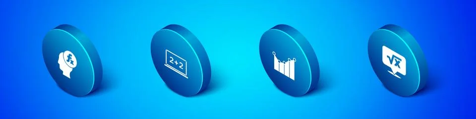 Set Isometric Function mathematical symbol, Graph, schedule, chart, diagram Stock Illustration