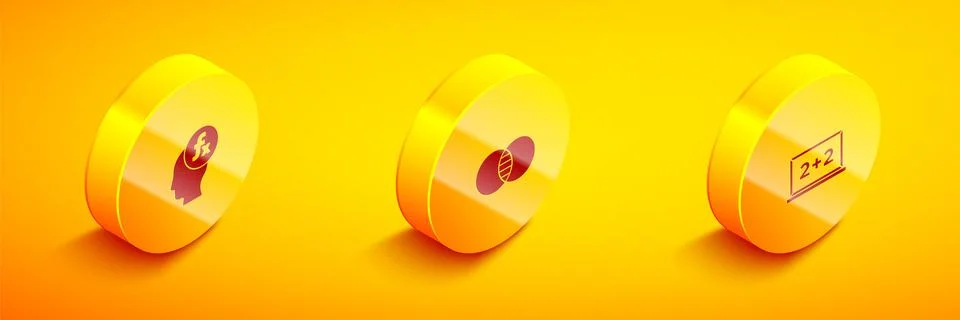 Set Isometric Function mathematical symbol, Mathematics sets A and B and Stock Illustration