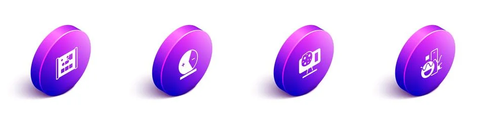 Set Isometric Graphing paper for engineering, Atom, Genetic and Basic geome.. Stock Illustration