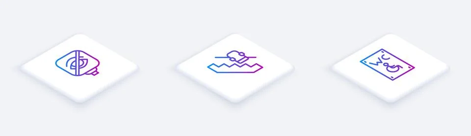 Set Isometric line Blindness, Disabled elevator and Separated toilet for 스톡 일러스트