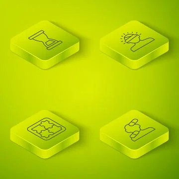 Set Isometric line Concussion, headache, Solution problem in psychology, Se.. Stock Illustration