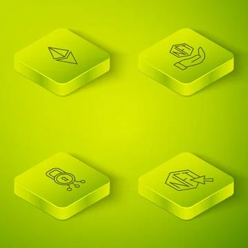 Set Isometric line NFT Digital crypto art, Cyber security, and Ethereum ETH icon Ilustración de archivo