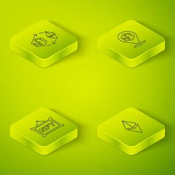 Set Isometric line NFT Digital crypto art, Ethereum ETH and exchange icon. .. Ilustración de archivo