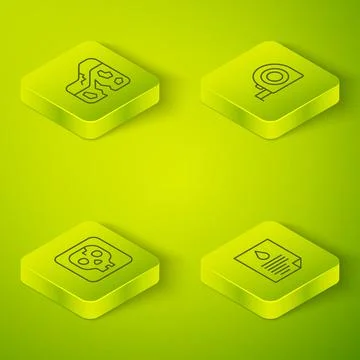 Set Isometric line Roulette construction, Archeology, Oil drop document and イラスト素材