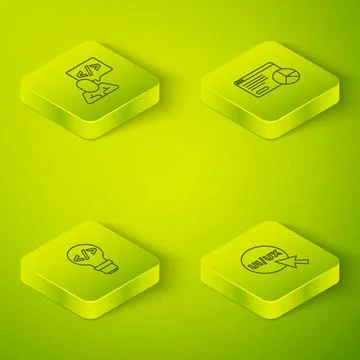 Set Isometric line Website statistic, Front end development, UI or UX design and Illustrazione stock