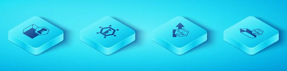 Set Isometric NFT Digital crypto art, blockchain technology,  and growth ba.. Stock Illustration